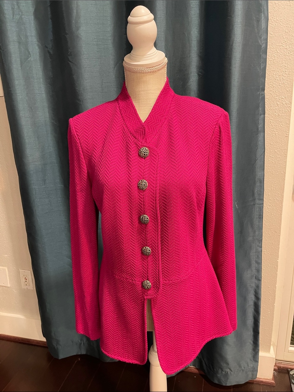 St. John Women's Hot Pink Button-Front Jacket